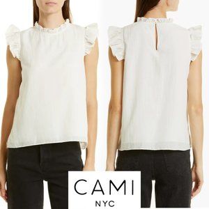 OBO. Cami NYC Ulla Ruffle Cotton Blend Blouse